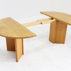 Vintage Deense Ronde Uitschuifbare Eettafel Tafel Massief Hout thumbnail 11