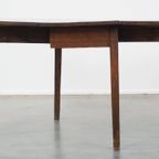 Charmante Antieke Eikenhouten Hangoor Eettafel Uit Eind 19e Eeuw thumbnail 10