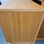 Retro Dressoir Licht Beuken Vintage Stijl Wandkast thumbnail 11