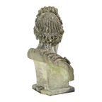 Prachtige Verweerde Apollo Buste Tuinbeeld Gegoten Steen 65cm thumbnail 2