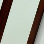 Large Scandinavian Rectangular Rosewood Mirror 1960s thumbnail 4
