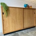 Vintage Mid-century (xl) Schoolkast,schuifdeurkast,dressoir thumbnail 7