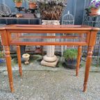 Klassieke Vitrinetafel Bijzettafel, Sidetable Afm. 100x45cm thumbnail 2
