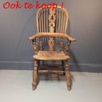 Mahoniehouten Bureaustoel Met Draaifunctie thumbnail 20