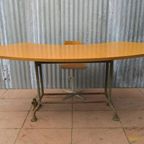 Halfrond Industrieel Bureau/ Winkel Toonbank/Toog/ Sidetable thumbnail 13