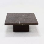 Rare Fossil Stone Coffee Table By Metaform 1970S thumbnail 3