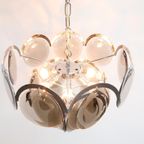 Vintage Hanglamp 6 Lichtpunten Rookglazen Schijven thumbnail 8
