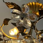 2 Beschikbaar ! 2 Italiaanse Bloemen Plafonieres Echte Vintage Toppers ! Kristal thumbnail 8