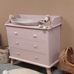 Vintage Prachtige Commode / Ladekast Zachtroze “roos” thumbnail 4