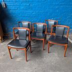 Set 5 (of 6) Deense Teak Stoelen , Findahls Møbelfabrik thumbnail 2