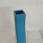 Unieke Groen Blauwe Bloemenvaas In Flesvorm thumbnail 5
