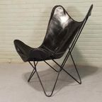 Zwarte Leer Vliender Fauteuil Stoel thumbnail 19