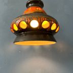 Mid Century Oranje Keramische West Germany Hanglamp thumbnail 2