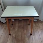 Vintage Houten Formica Tafel Bureau Tafeltje Kind Tiener Tv thumbnail 7