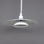 Deense Design Lamp Wit Metaal, 1980s thumbnail 4