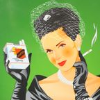 Grote Emaille Plaat Hunter Sigaretten Reclamebord Retro thumbnail 16