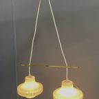 Double Glass Hanging Lamp 1960s thumbnail 2
