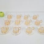12 Glazen Gulla Skruf Thee Irish Coffee Glas Gold-Plated '60 thumbnail 2