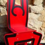 Keith Haring Kinderstoel / Decoratief Object Rood (nieuw!) thumbnail 3