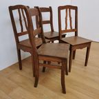 Vintage Houten Bistrostoelen Boeren Café Stoelen Eetkamerstoelen thumbnail 6