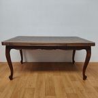 Vintage Antieke Houten Eettafel Eetkamertafel Tafel Uitschuifbaar 701 thumbnail 2