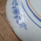 Mooi Japans Sierbord (arita) Met Kraanvogels - Blauw Met Wit thumbnail 2