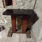 Art Deco Bistro Wand Tafel Sidetable Uit Frankrijk. thumbnail 6