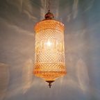 Grote Hanglamp Van Glas En Messing, Type Lantaarn, 1960 thumbnail 10