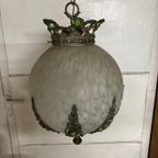 Art Deco Luster Met Gefumeerd Glas thumbnail 5