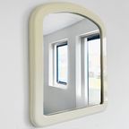 Vintage Space Age Spiegel Crème Wit Kunststof 1970’s thumbnail 2