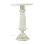 Vintage Verlichte Bijzettafel Zuil Pilaar Lamp Albast Natuursteen thumbnail 11