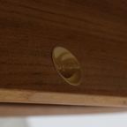 Vintage Deense Ovalen Uitschuifbare Eettafel  Dyrlund Massief Teak thumbnail 4