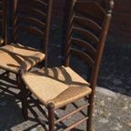 Knopstoelen Donker Eiken Set Van 4 thumbnail 5