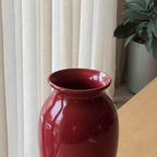 Vintage Porcelain Burgundy Vase thumbnail 4