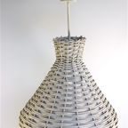Vintage Rieten Hanglamp Wit thumbnail 3