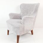 Vintage Theo Ruth Artifort Dames Licht Grijs Corduroy thumbnail 7