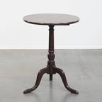 Leuke Antieke Engelse Tilttop Tafel/ Bijzettafel Uit 19e Eeuw Met Een Rond Blad thumbnail 6