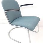 Gispen Fauteuil Model 413 Nieuw Gestoffeerd Ploeg Stof Grape thumbnail 2
