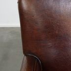 Comfortabele Schapenleren Fauteuil/ Armchair Met Een Mooi Patina En Warme Kleuren thumbnail 13