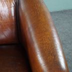 Comfortabele En Stoere Vintage Schapenleren Clubfauteuil Prachtige Kleuren thumbnail 9