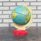 Vintage Blikken Wereldbol Rood thumbnail 4