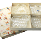 Vintage Set Kristallen Glazen Onderzetters thumbnail 5