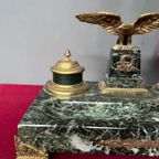 Antieke Franse Inktpot In Empirestijl. thumbnail 2
