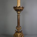 Rijkelijk Versierde Goud Kleurige Grote Lamp thumbnail 7