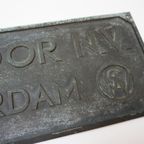 Bronzen Naamplaat Werkspoor N.V. Amsterdam Uit De Jaren 50 - 60 thumbnail 7
