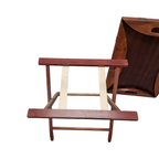 Vintage Mahonie Salontafel Met Dienblad, Jaren 70 thumbnail 7