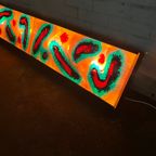 Unieke Vintage Wandlamp / Lichtbak Met Kleurrijke Abstracte Plexiglas Platen thumbnail 3
