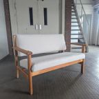 Deense Design 2-zits Bank & Fauteuil Hans Wegner Voor Getama thumbnail 14