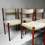 Set Van 6 Lübke Eetkamerstoelen Palissander Diningchair thumbnail 3