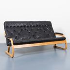 1970’s Sculptural Danish Modern Patchwork Leather Sofa / Bank thumbnail 10
